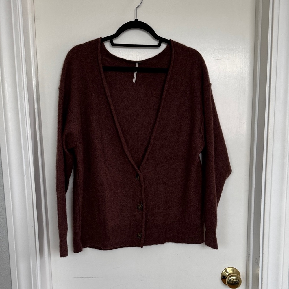 Free People Brown 100% Cashmere Cardigan